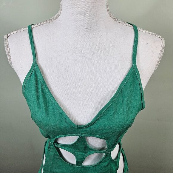 NWOT Halfheart Step Up Mini Dress. Green Lrg#027 - Picture 4 of 16